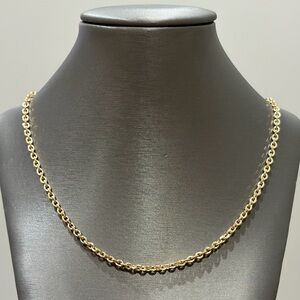 20 Inch 14K yellow gold chain necklace.